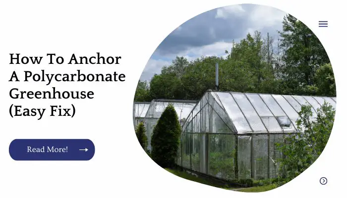 How To Anchor A Polycarbonate Greenhouse (Easy Fix)