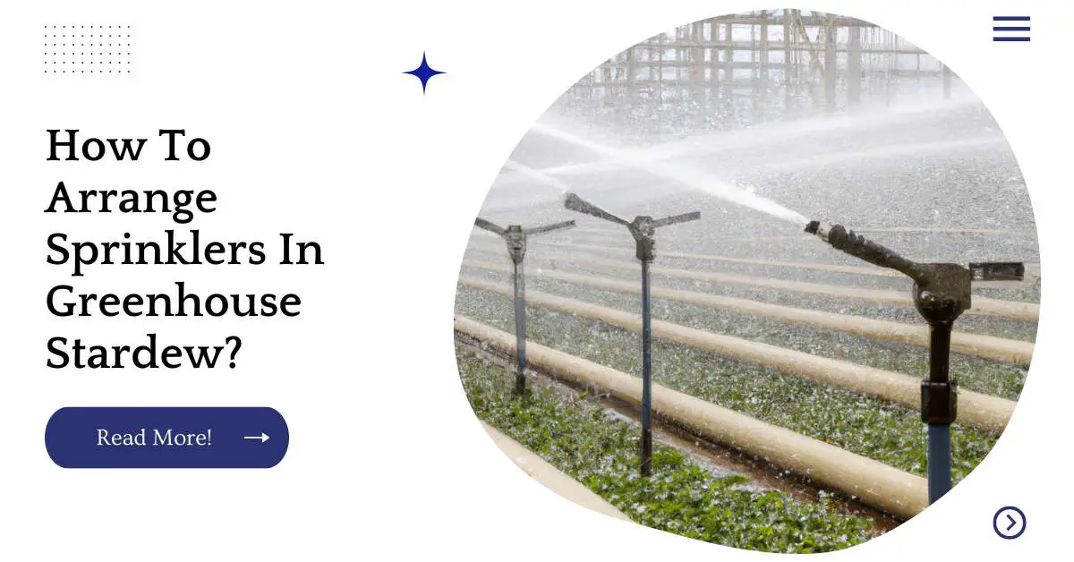 How To Arrange Sprinklers In Greenhouse Stardew?