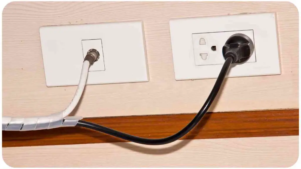 a cord attached to an electrical outlet