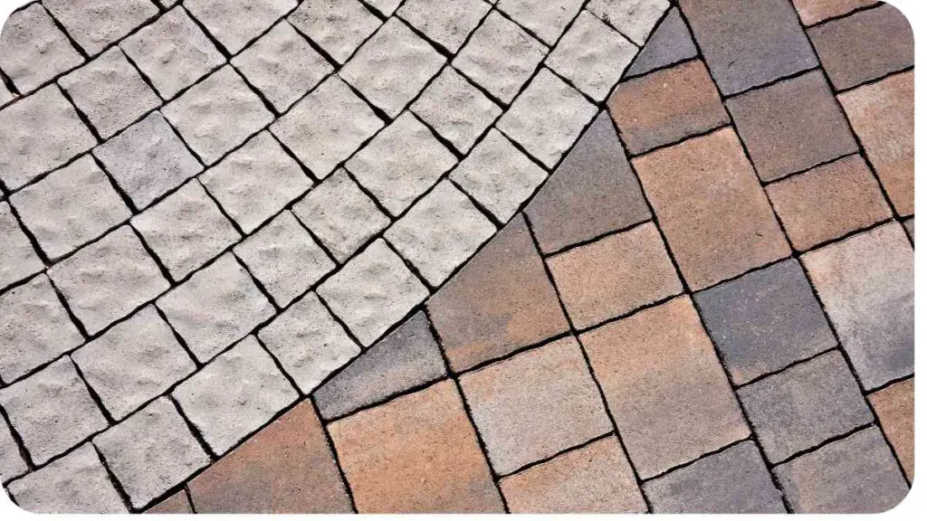 a close up view of brick pavers on a sidewalk