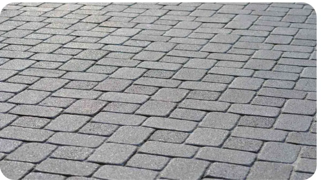 a close up view of a brick walkway